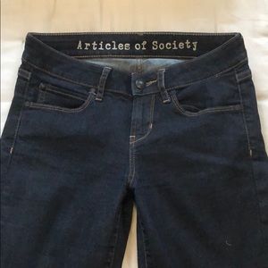 Articles of Society dark wash low rise jean